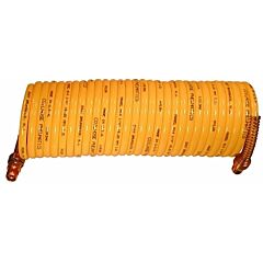 Coilhose Pneumatics N14-25 Nylon Self-Storing Air Hoses, 1/4 In I.D., 25 Ft, Rigid Fittings