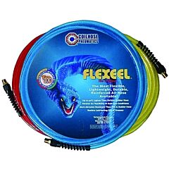 Coilhose Pneumatics Pfe40254T Flexeel Reinforced Polyurethane Straight Hoses, 3/8 In O.D., 1/4 In I.D., 25 Ft