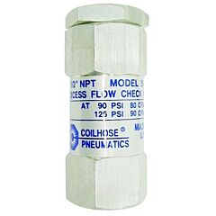Coilhose Pneumatics Sv803 Safety Excess Flow Check Valve, 3/8 In, Aluminum, Fpt X Fpt