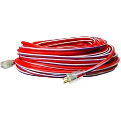 Southwire 02548Usa1 Stripes® Extension Cord, 50 Ft, 1 Outlet, Red/White/Blue