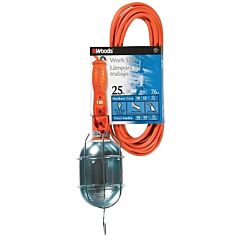 Southwire 0691 Trouble Work Light, 16/3 Gauge, 75 W, S-Hook, 25 Ft Cord