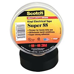 3M 103561 Super 88 Vinyl Electrical Tape, 2 In X 36 Yd, Black