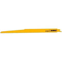 Dewalt Dw4804B25 Bi-Metal Reciprocating Saw Blades, 12 In, 6 Tpi, Taper Back, Wood, 25/Pk