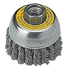 Dewalt Dw4910 Cup Brush, Carbon Crimped, 3 In Dia, 5/8 In-11 Tpi, 14000 Rpm