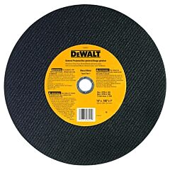 Dewalt Dw8001 Type 1 - Cutting Wheel, 14 In, 1 In Arbor, A24R, 4,400 Rpm, General Purpose