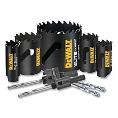 Dewalt Dah39Ctset Elite Series™ Hole Saw Set, 9 Pc, 1-7/8 In Cutting Depth, Carbide Tipped