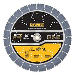 Dewalt Dw47427 Segmented Rim Diamond Blade, All-Purpose, 14 In Dia, 5400 Rpm