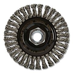 Dewalt Dw49204 Stringer Wire Wheel, 4 In Dia, 1/2 In Face Dia, 0.020 In Stainless Steel Wire, 20000 Rpm