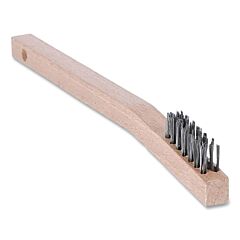 Dewalt Dw49705 Wire Scratch Brush, 7 In Overall L, 14 Bristle Rows, Carbon Steel, Angled Wooden Handle