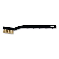 Dewalt Dw49707 Wire Scratch Brush, 7 In Overall L, 7 Bristle Rows, Brass, Curved Plastic Handle