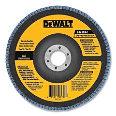 Dewalt Dw8380H Type 29 Flap Disc, 6 In Dia, 40 Grit, 5/8 In-11 Tpi, Zirconia Alumina, 10100 Rpm