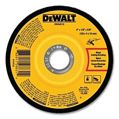 Dewalt Dwa4510 Type 27 Grinding Wheel, 4 In Dia, 5/8 In, 15200 Rpm, 24 Grit, 1/8 In Thick