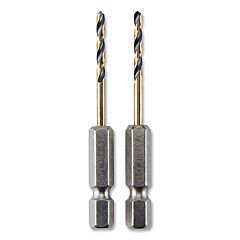 Dewalt Dwa5006 Black And Gold Impact Ready Drill Bit, 3/32 In Dia, 135° Split Point Tip, 2-3/8 In Oal
