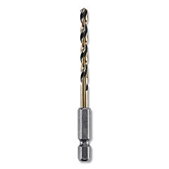 Dewalt Dwa5010 Black And Gold Impact Ready Drill Bit, 5/32 In Dia, 135° Split Point Tip, 3-3/16 In Oal