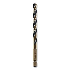 Dewalt Dwa5018 Black And Gold Impact Ready Drill Bit, 9/32 In Dia, 135° Split Point Tip, 4-3/8 In Oal