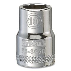 Dewalt Dwmt86305Osp Socket, 3/8 In Drive, 10 Mm Opening, 6-Point, Standard