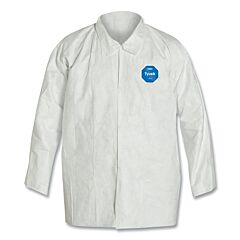Dupont Ty303S-3Xl Tyvek® 400 Front Snap Shirt With Collar And Open Wrists, Flashspun, White, 3X-Large