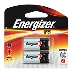Energizer El123Apb2 123 Lithium Battery, 2/Pkg