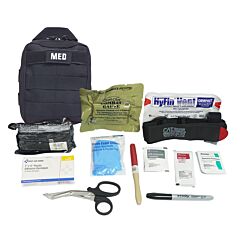Elite First Aid Fa182B-Pro Recon Individual First Aid Kit (Ifak), Black, Pro