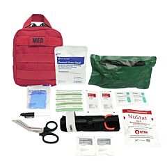 Elite First Aid Fa182R-Adv Recon Individual First Aid Kit (Ifak), Red, Advanced