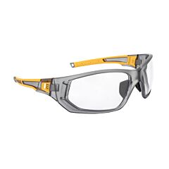 Dewalt Dpg112-1D Miter Protective Eyewear, Gray/Yellow Frame, Clear Lens