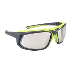 Radians Glf1-90D Glyf Safety Eyewear With Comfort Soft-Touch Liner, Hi-Vis/Gray Frame, I/O Lens