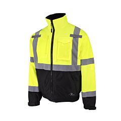 Radians Rhg-Sj13G-L 3-In-1 Bomber Jacket With Inner Heated Vest Kit With Battery, Hi-Vis Green, Size Large