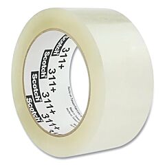 3M 638060-53635 High Tack Box Sealing Tape 311+, 3 In W X 110 Yd, 2.05 Mil, Clear