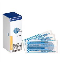 First Aid Only Fae-3010 Sc Refill 1" X 3" Blue Metal Detectable Bandages, 25/Box