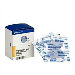 First Aid Only Fae-3140 Sc Refill Blue Metal Detectable Fingertip Foam Bandages, 20/Box