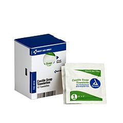 First Aid Only Fae-4014 Sc Refill Castile Soap Wipes, 10/Box