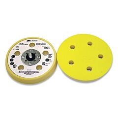 3M 051144-77856 Hookit Low Profile Disc Pad, 5 In Dia, Soft Density Rating, Yellow