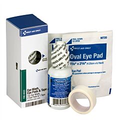 First Aid Only Fae-6022 Sc Refill Eyewash, 1 Oz., 2 Eyepads, 1/2" X 5 Yd. First Aid Tape Per/Box