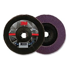 3M 638060-05912 Flap Disc 769F, 7 In Dia, 40+ Grit, 0.875 In Arbor, 8600 Rpm