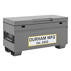 Durham Jsc-194224-94T-D720 Jobsite Storage Box, 9 Cu. Ft., 14 Gauge Steel, 42 X 19 X 23-1/2, Gray