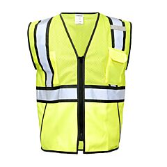 Kishigo 1596 Class 2 Reflective Color Contrast Vest, Lime/Black, Size X-Large