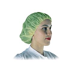 Polygard 15821 Spunbonded Polypropylene Bouffant Caps, Yellow, Size One-Size