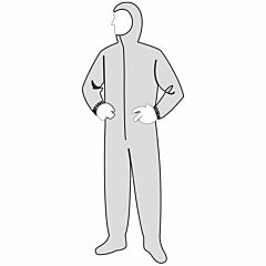 Progard 19122 Coveralls With Hood & Boots, White, Size 4X-Large