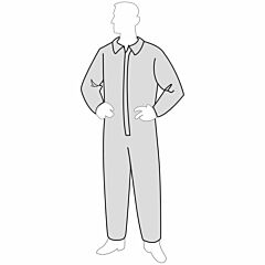 Permagard Ii C18120 Coveralls With Open Wrists & Ankles, White, Size Large