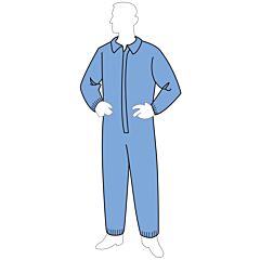 Progard Fr19125B Fr Coveralls With Elastic Wrists & Ankles, Blue, Size X-Large