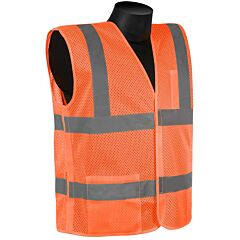 Liberty Safety C16005F6Xl Hivizgard Class 2 Orange 5-Point Breakaway Mesh Vest, Size 6X-Large