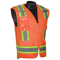 Liberty Safety C16017F3Xl Hivizgard Class 2 Orange Solid Front Mesh Back Surveyor’S Vest, Size 3X-Large