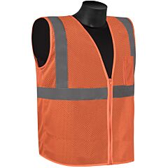 Liberty Safety Fr16002F5Xl Hivizgard Class 2 Orange Mesh Vest With Black Bottom, Size 5X-Large