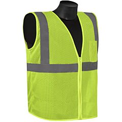 Liberty Safety Fr16002G5Xl Hivizgard Class 2 Lime Mesh Vest With Black Bottom, Size 5X-Large