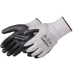 Liberty Safety F4920Bkxs Z-Grip Foam Nitrile Coated Gloves, Black/Salt And Pepper, Size X-Small
