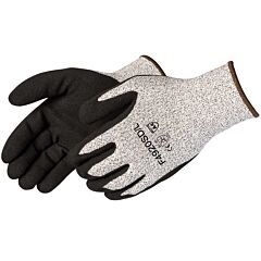Liberty Safety F4920Sdl Z-Grip Sandy Foam Nitrile Coated Gloves, Black/Salt And Pepper, Size Large