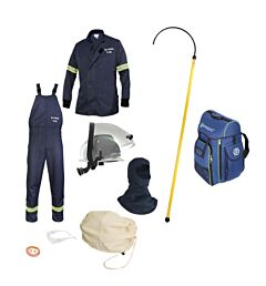 Enespro Ktev-12Jba-Xlng 12 Cal Ev Hazard Protection Airlite Jacket/Bib Kit, No Gloves, Navy, Size X-Large
