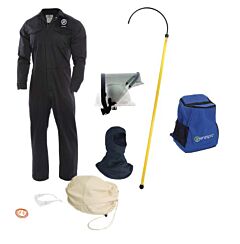 Enespro Ktev-12Cv-Smng 12 Cal Evhazard Protection Coverall Kit, No Gloves, Navy, Size Small
