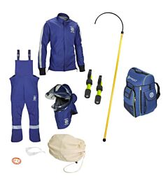 Enespro Ktev-Arc40-Xlng 40 Cal Ev Hazard Protection Agp Jacket/Bib Kit, No Gloves, Blue, Size X-Large