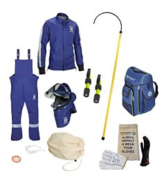 Enespro Ktev-Arc40-Xl12 40 Cal Ev Hazard Protection Agp Jacket/Bib Kit, Blue, Size X-Large With Size 12 Gloves